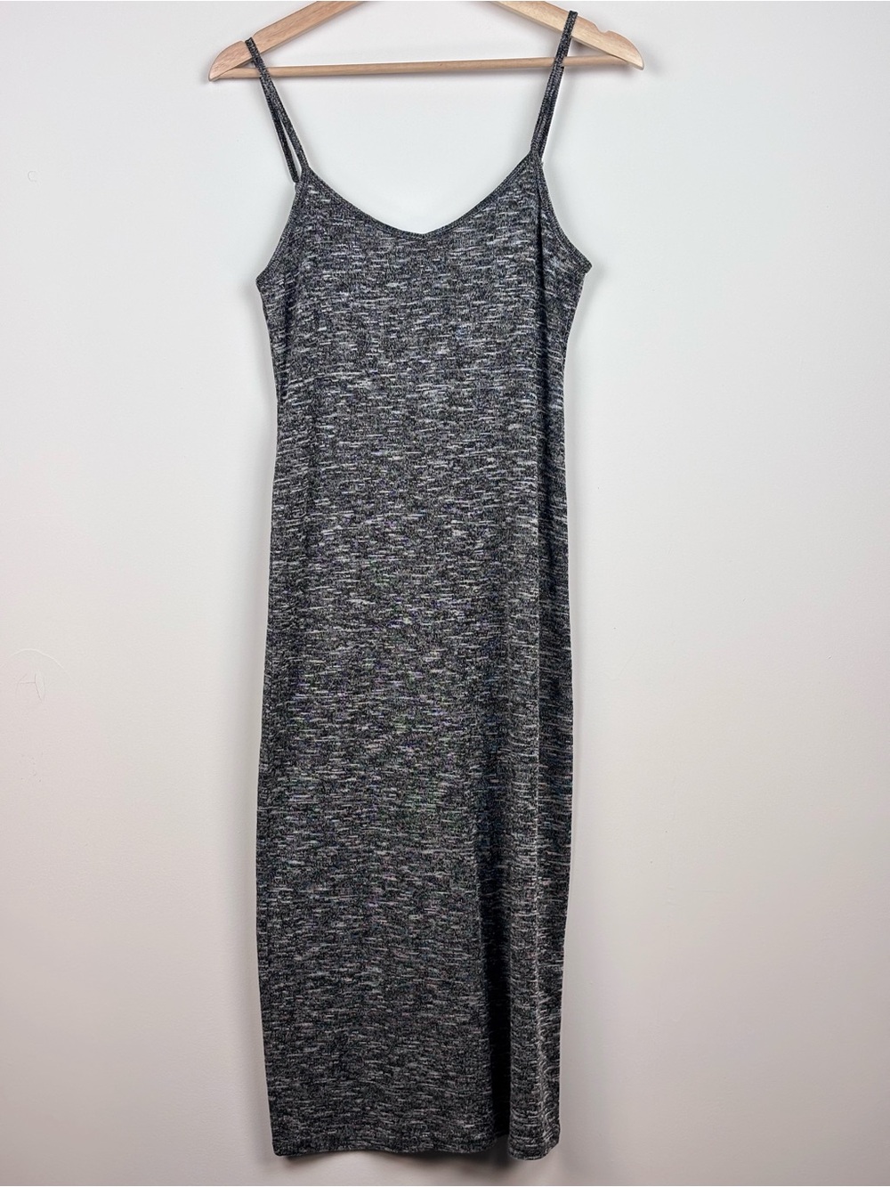 Gap Women's Dark Heather Grey Slop Dress with Adjustable Straps Size Small